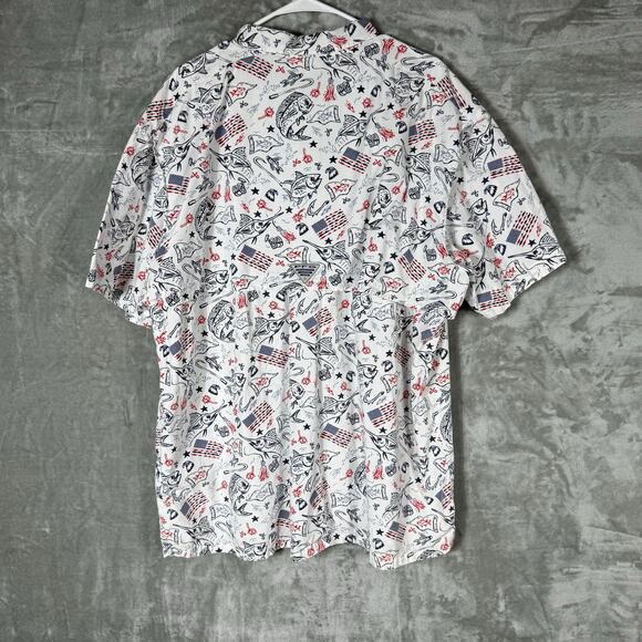 Columbia PFG‎ Vented SS Shirt Mens 2XL Printed USA Flag - Picture 7 of 13